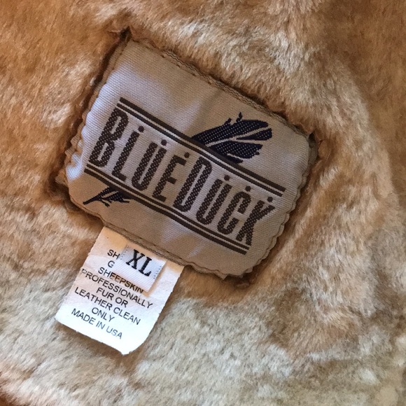 BLUE DUCK tan shearling jacket - Picture 6 of 8